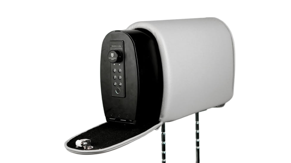 The Headrest Safe Co. Slide Bundle, Leatherette, Light Gray, HRSLIDEBUNDLGL02
