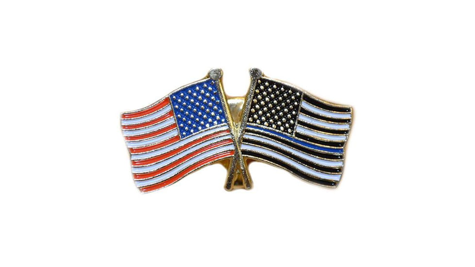 Thin Blue Line American Flag and American Flag Pin