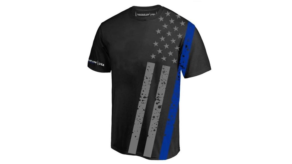 Thin Blue Line Athletic T-shirt - All-over, - SUB-TBL-SHIRT-2XL