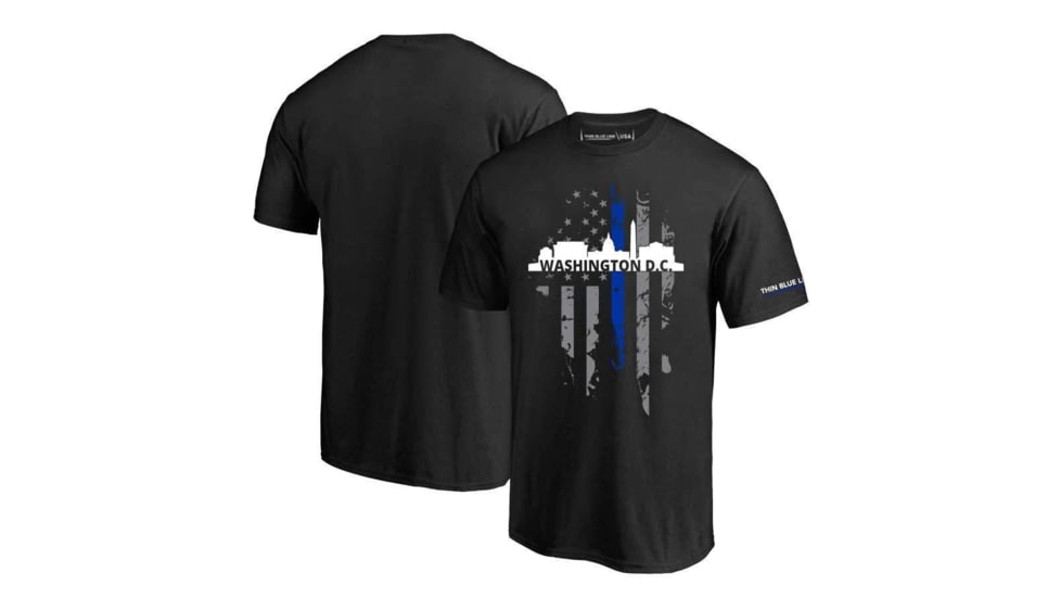 Thin Blue Line T-shirt - Dc Large, - DC-LRG-TBL-SHIRT-BLK-L