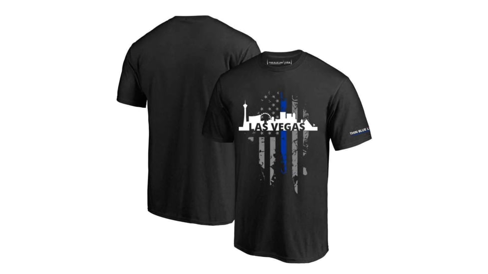 Thin Blue Line T-shirt, Vegas Large, - VEGAS-LRG-TBL-SHIRT-BLK-L