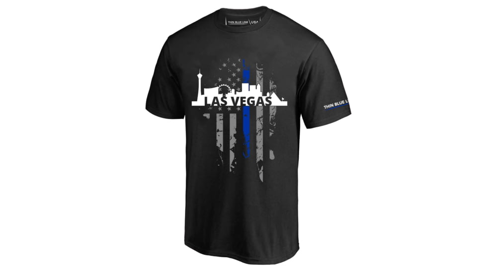 Thin Blue Line T-shirt, Vegas Large, - VEGAS-LRG-TBL-SHIRT-BLK-L