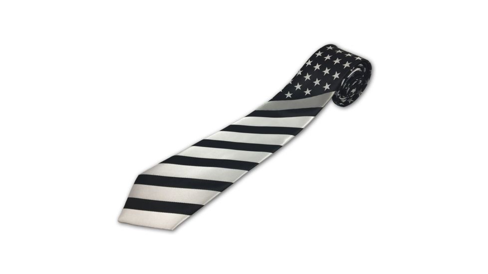 Thin Blue Line Thin Silver Line Tie - TSL-AM-TIE-SHORT