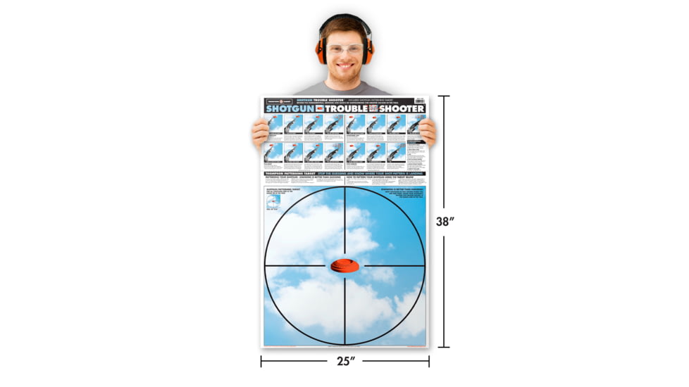 Thompson Target Shotgun Trouble Shooter 25x38 Paper Patterning Targets, 25 Pack, Blue, 2XL, 1200-25