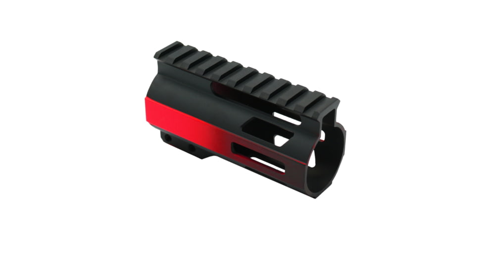 Tiger Rock AR-15 4in M-Lok Super Slim Free Float Handguard w/2in &amp; 3in M-Lok Rail Sections, Cerakote, Gradient, Red, Small, FML-4-RED-GRADIENT