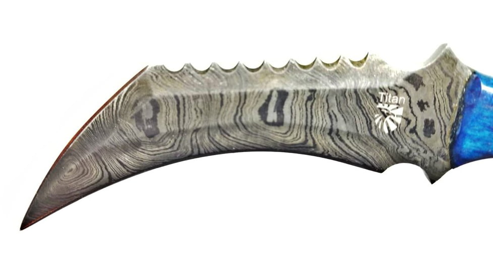 Titan Damascus Wicked Karambit by Titan TD-179, 3.5in, TDK-179