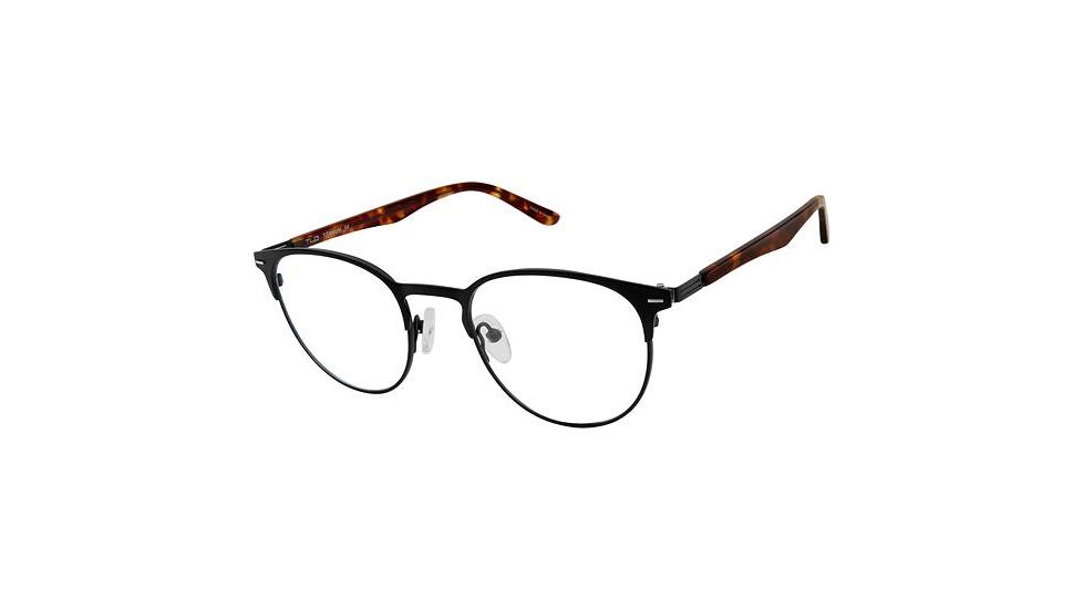 TLG NU027 Bifocal Prescription Eyeglasses - Frame BLACK / TORT, Size 49/20mm LYNU02701