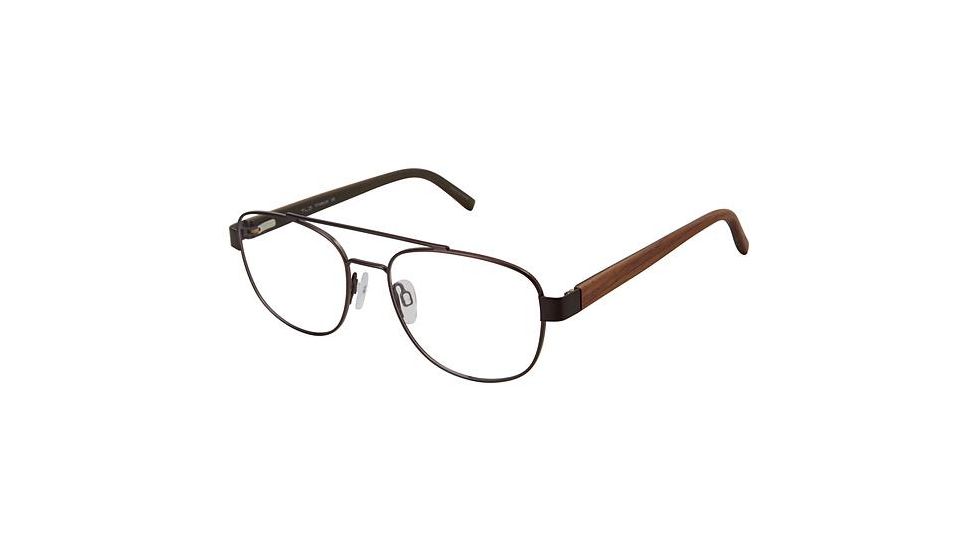 TLG NU033 Bifocal Prescription Eyeglasses - Frame DARK BROWN, Size 54/18mm LYNU03302