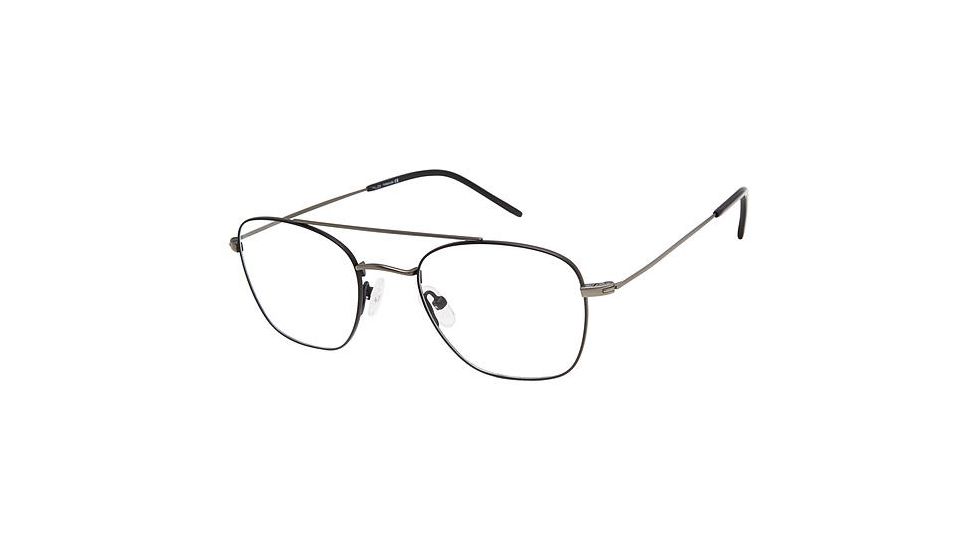 TLG NU036 Progressive Prescription Eyeglasses - Frame BLACK/GUNMETAL, Size 51/21mm LYNU03602