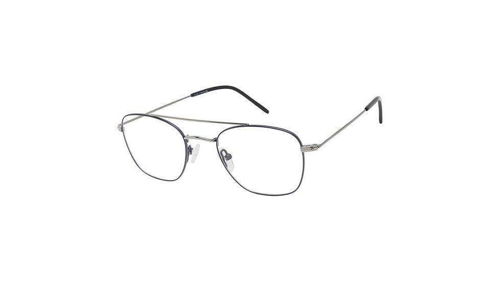 TLG NU036 Progressive Prescription Eyeglasses - Frame NAVY/GUNMETAL, Size 51/21mm LYNU03603