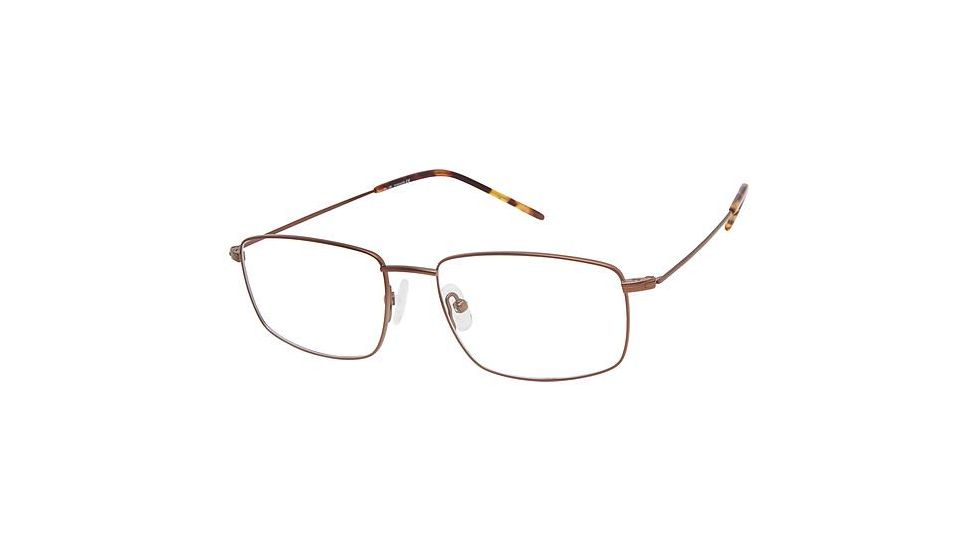 TLG NU038 Bifocal Prescription Eyeglasses - Frame MATTE BROWN, Size 54/17mm LYNU03802