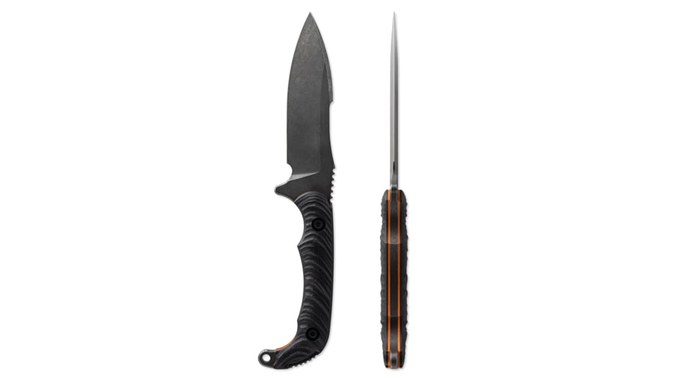 Toor Knives Apnea Fixed Blade Knife, 4.25in, CPM Cru-Wear, Drop Point, G10 Handle, Havoc Black, Black, Apnea - Havoc Black