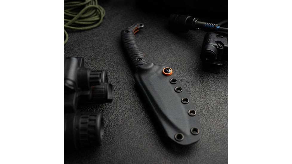 Toor Knives Apnea Fixed Blade Knife, 4.25in, CPM Cru-Wear, Drop Point, G10 Handle, Havoc Black, Black, Apnea - Havoc Black