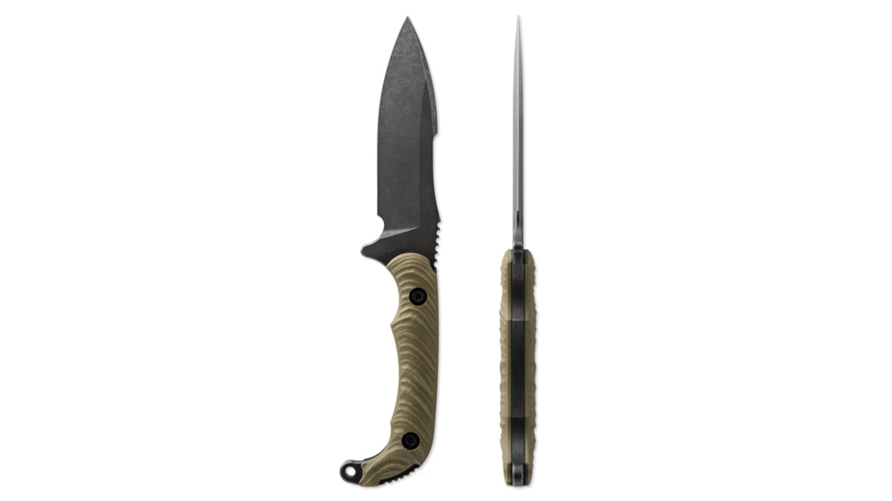 Toor Knives Apnea Fixed Blade Knife, 4.25in, CPM Cru-Wear, Drop Point, G10 Handle, Spitfire Green, Grey, Apnea - Spitfire Green