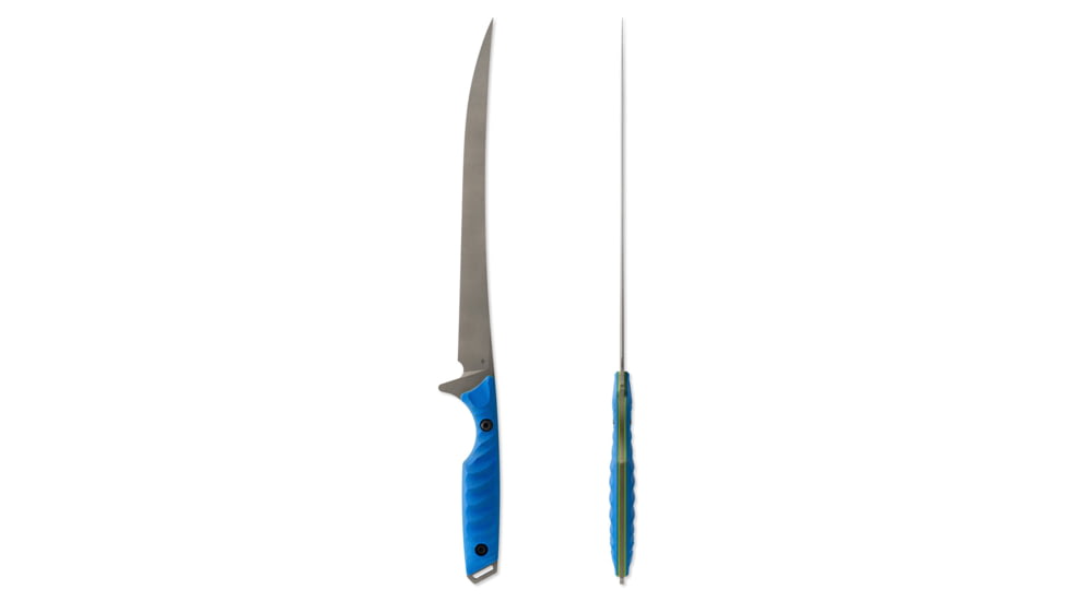Toor Knives Avalaon Fixed Blade Knife, 9in, CPM 154 Steel, G10 Handle, Tidal Blue, Dark Grey, Avalon - Tidal Blue