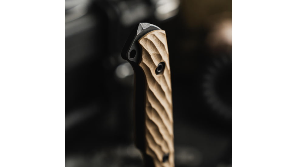 Toor Knives Crewman Fixed Blade Knife, 4.5in, CPM Cruwear Steel, G10 Handle, Omaha Tan, Storm Grey, The Crewman - Omaha Tan