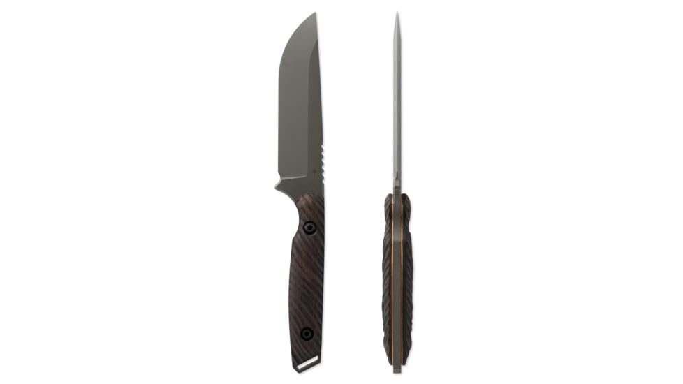 Toor Knives Field 2.0 Fixed Blade Knife, 4.5in, CPM 154 Steel, Walnut Dynamic Fluting Handle, Spanish Moss, Field 2.0-Spanish Moss