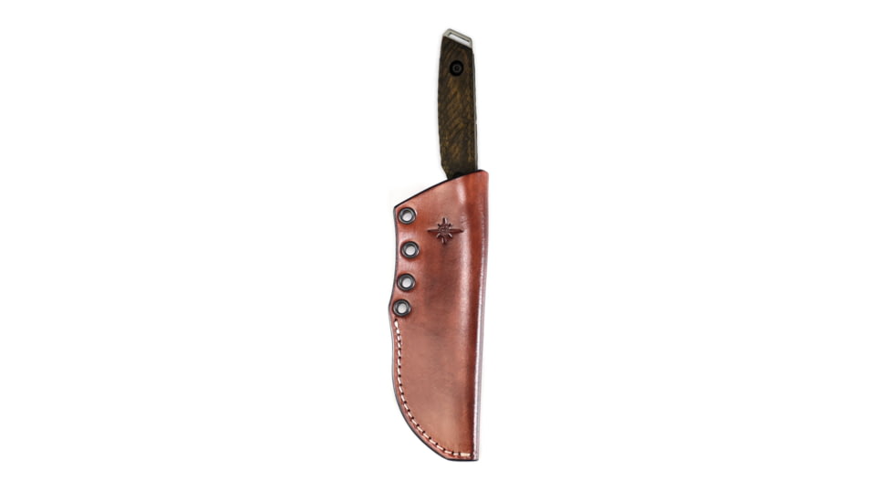 Toor Knives Field 2.0 Fixed Blade Knife, 4.5in, CPM 154, Walnut Dynamic Fluting Handle, Spanish Moss, Field 2.0-Spanish Moss