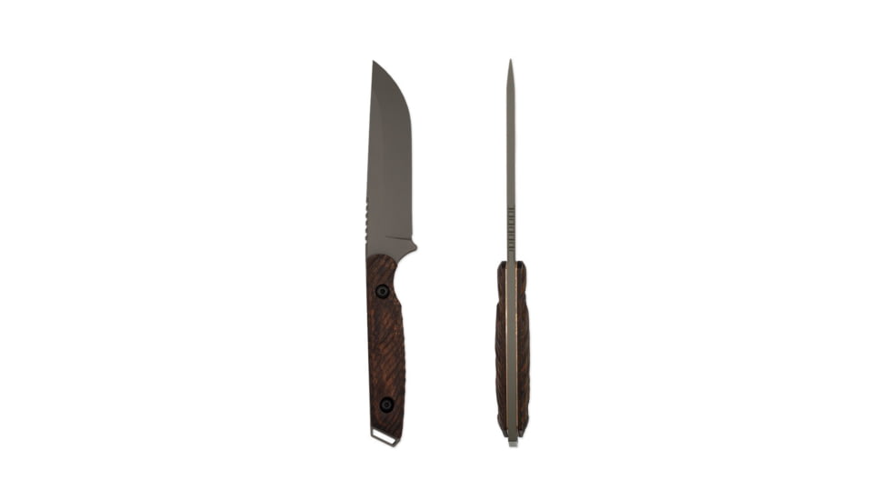 Toor Knives Field 2.0 Fixed Blade Knife, 4.5in, CPM 154 Steel, Walnut Dynamic Fluting Handle, Spanish Moss, Field 2.0-Spanish Moss