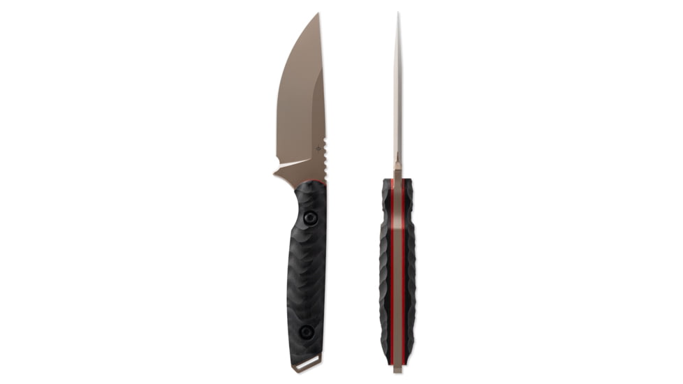 Toor Knives Field 3.0 Fixed Blade Knife, 3.625in, CPM 3V Steel, Drop Point, Ebony, Canyon Drab, Black Tru Hide, Field 3.0 - Canyon Drab