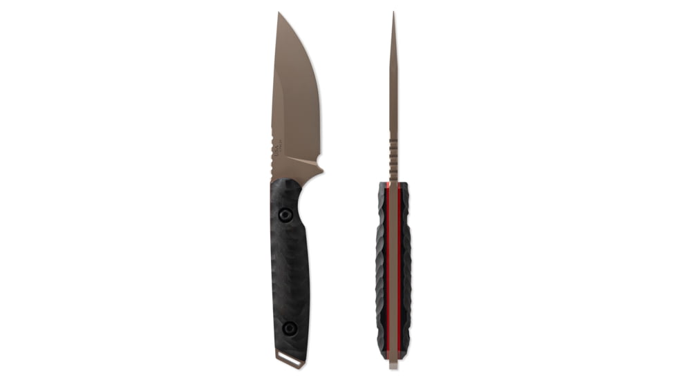 Toor Knives Field 3.0 Fixed Blade Knife, 3.625in, CPM 3V Steel, Drop Point, Ebony, Canyon Drab, Black Tru Hide, Field 3.0 - Canyon Drab