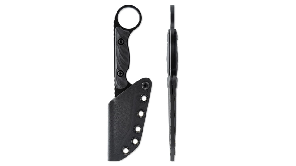Toor Knives Jank Shank Pikal Fixed Blade Knife, 3in, CPM 154, G10, Storm Grey, Jank Shank Pikal - Shadow Black