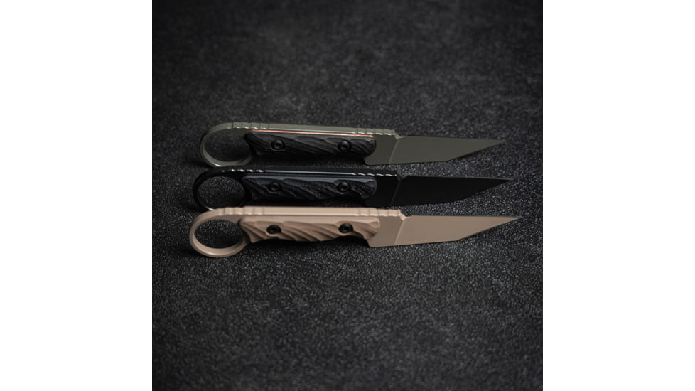 Toor Knives Jank Shank Pikal Fixed Blade Knife, 3in, CPM 154, G10, Storm Grey, Jank Shank Pikal - Shadow Black