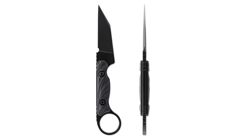 Toor Knives Jank Shank Pikal Fixed Blade Knife, 3in, CPM 154, G10, Storm Grey, Jank Shank Pikal - Shadow Black