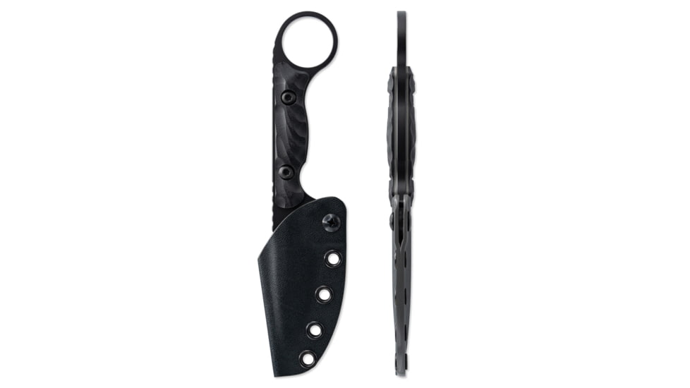 Toor Knives Jank Shank S Fixed Blade Knife, 3in, CPM M4 Steel, G10 Handle, SoCom Black, Black Hydro Static, Jank Shank S - SoCom Black