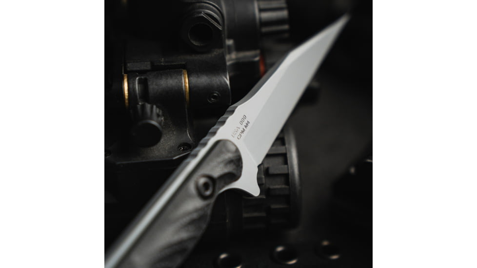 Toor Knives Jank Shank W Fixed Blade Knife, 3in, CPM M4 Steel, G10 Handle, Phantom Grey, Black Hydro Static, Jnk Shnk W - Phntm Gr