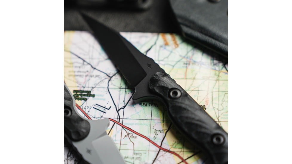 Toor Knives Jank Shank W Fixed Blade Knife, 3in, CPM M4 Steel, G10 Handle, SoCom Black, Black Hydro Static, Jank Shank W - SoCom Black