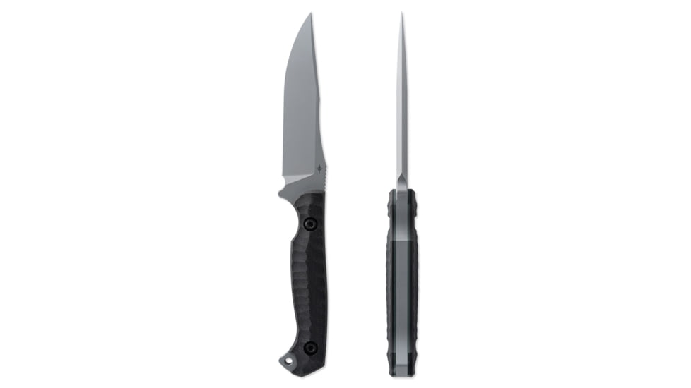 Toor Knives Krypteia S Fixed Blade Knife, 4in, CPM M4 Steel, G10 Handle, Phantom Grey, Black Hydro Static, Krypteia S - Phantom Grey