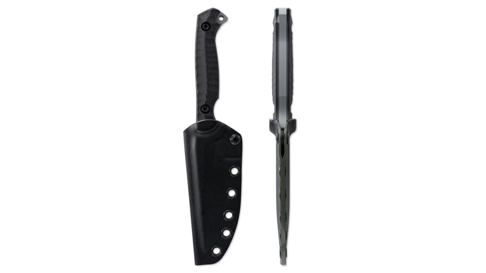 Toor Knives Krypteia S Fixed Blade Knife, 4in, CPM M4 Steel, G10 Handle, Phantom Grey, Black Hydro Static, Krypteia S - Phantom Grey
