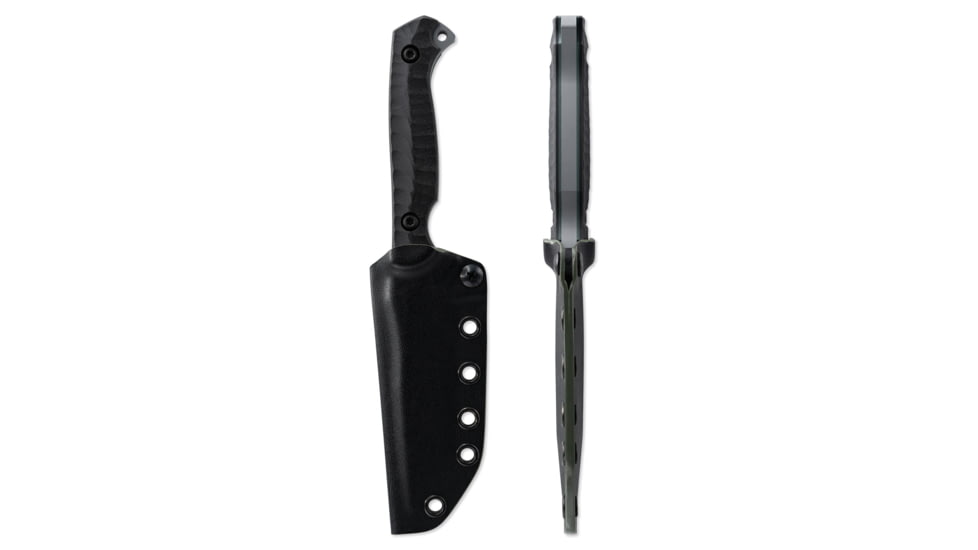 Toor Knives Krypteia T Fixed Blade Knife, 4in, CPM M4 Steel, G10 Handle, Phantom Grey, Black Hydro Static, Krypteia T - Phantom Grey