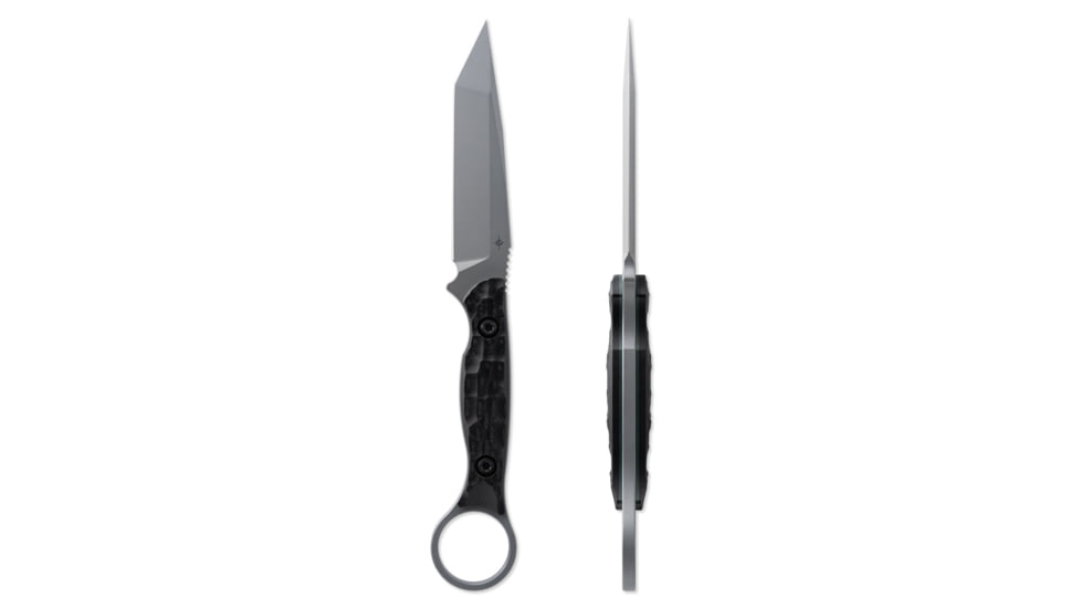 Toor Knives Serpent T Fixed Blade Knife, 3.75in, CPM3V Steel, G10 Handle, Phantom Grey, Black Hydro Static, Serpent T - Phantom Grey