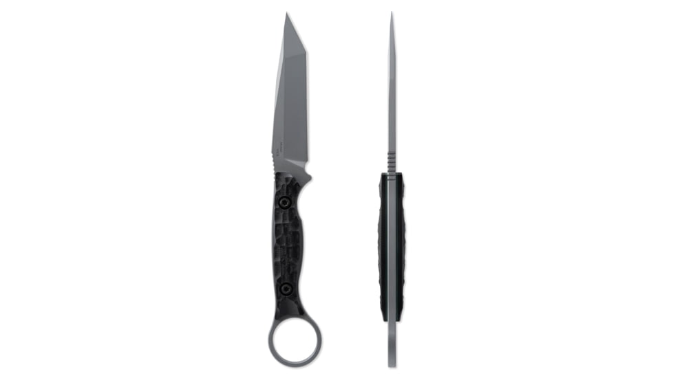 Toor Knives Serpent T Fixed Blade Knife, 3.75in, CPM3V Steel, G10 Handle, Phantom Grey, Black Hydro Static, Serpent T - Phantom Grey