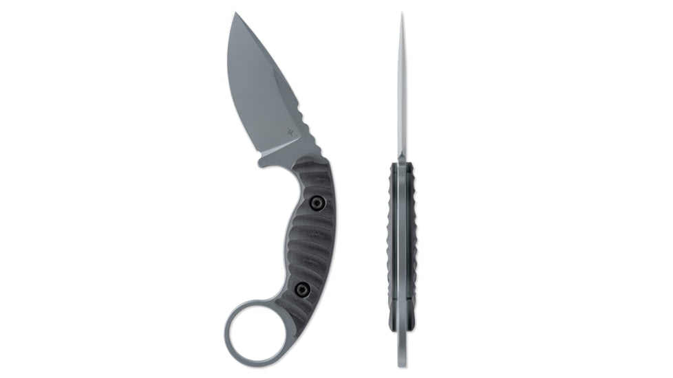 Toor Knives SOF Karsumba S Fixed Blade Knife, 2.5in, CPM M4 Blade, Drop Point Blade, G10, Black, Phantom Grey, Black, Karsumba S- Phantom Grey