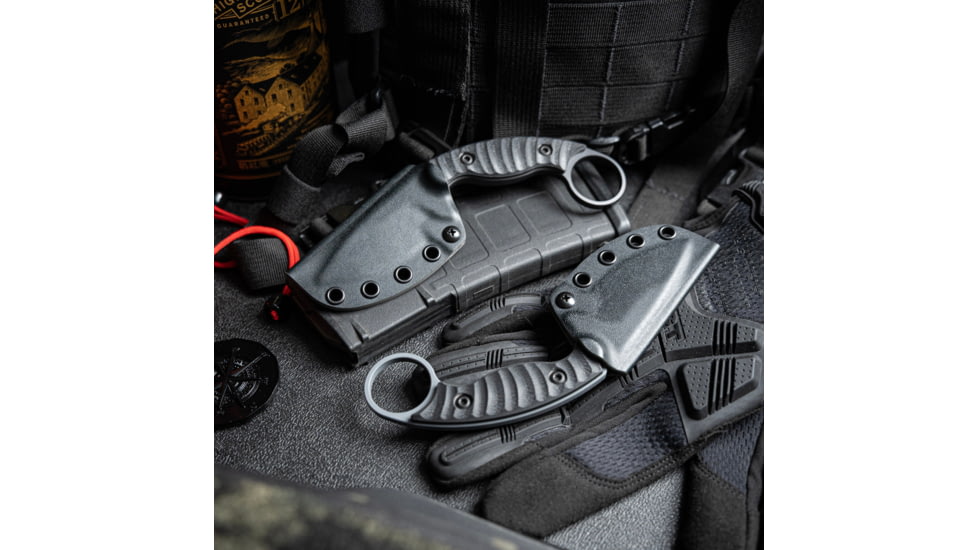 Toor Knives SOF Karsumba S Fixed Blade Knife, 2.5in, CPM M4 Blade, Drop Point Blade, G10, Black, Phantom Grey, Black, Karsumba S- Phantom Grey