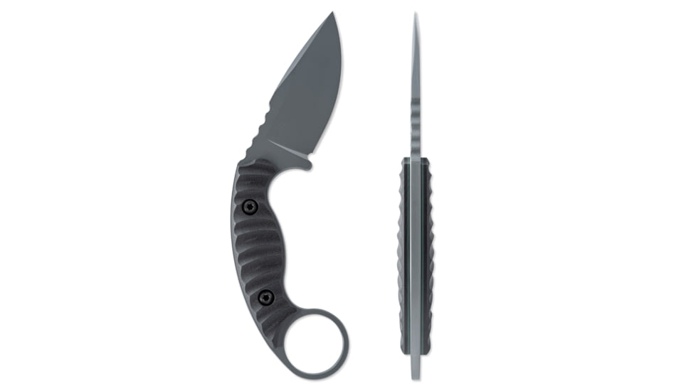 Toor Knives SOF Karsumba S Fixed Blade Knife, 2.5in, CPM M4 Blade, Drop Point Blade, G10, Black, Phantom Grey, Black, Karsumba S- Phantom Grey