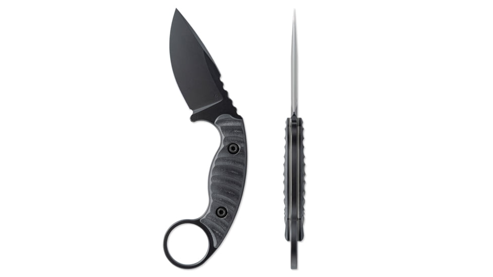 Toor Knives SOF Karsumba S Fixed Blade Knife, 2.5in, CPM M4 Blade, Drop Point Blade, G10, Black, Socom Black, Black, Karsumba S- Socom Black