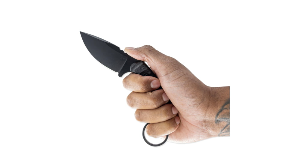 Toor Knives SOF Karsumba S Fixed Blade Knife, 2.5in, CPM M4 Blade, Drop Point Blade, G10, Black, Socom Black, Black, Karsumba S- Socom Black