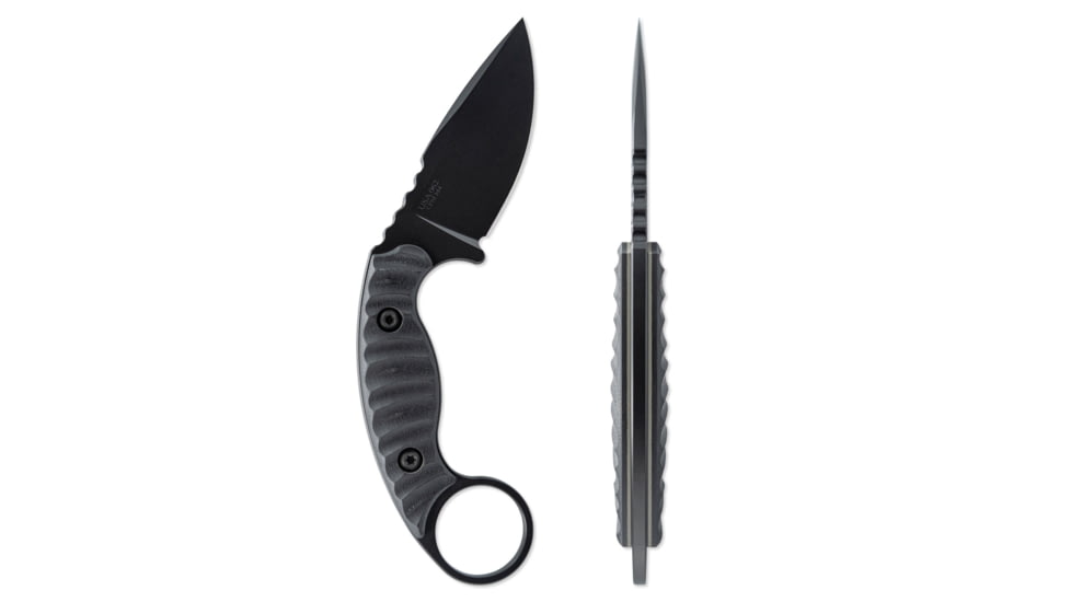 Toor Knives SOF Karsumba S Fixed Blade Knife, 2.5in, CPM M4 Blade, Drop Point Blade, G10, Black, Socom Black, Black, Karsumba S- Socom Black