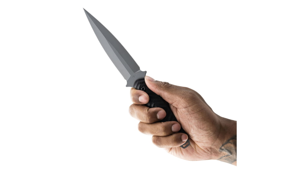 Toor Knives Specter Fixed Blade Knife, 4.75in, CPM M4 Steel, G10 Handle, Phantom Grey, Black Hydro Static, Specter - Phantom Grey