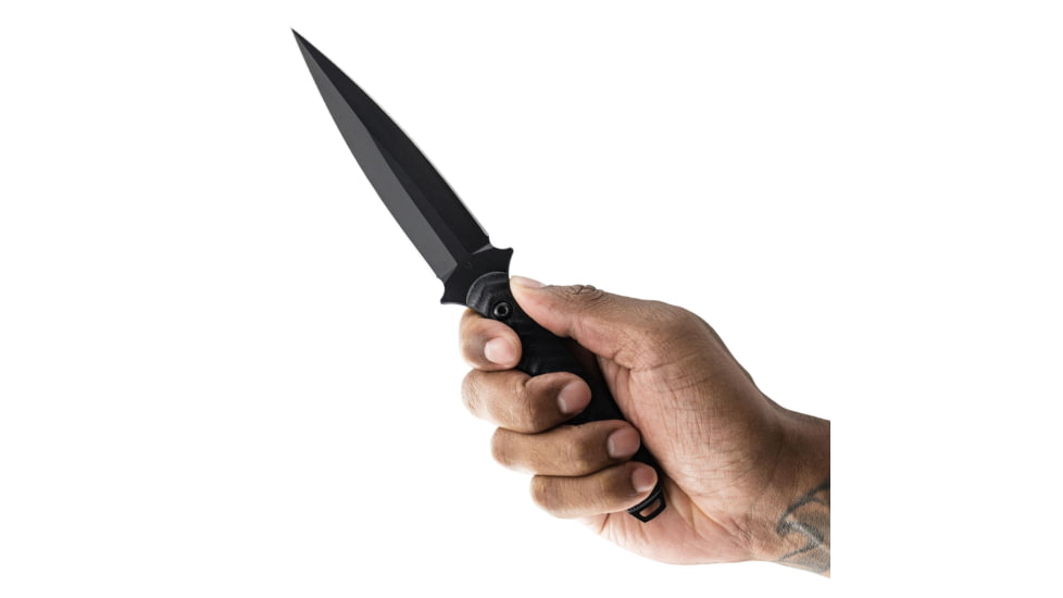 Toor Knives Specter Fixed Blade Knife, 4.75in, CPM M4 Steel, G10 Handle, SoCom Black, Black Hydro Static, Specter - SoCom Black