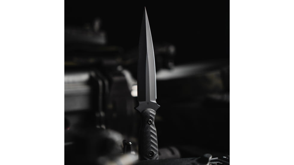 Toor Knives Specter Fixed Blade Knife, 4.75in, CPM M4 Steel, G10 Handle, SoCom Black, Black Hydro Static, Specter - SoCom Black