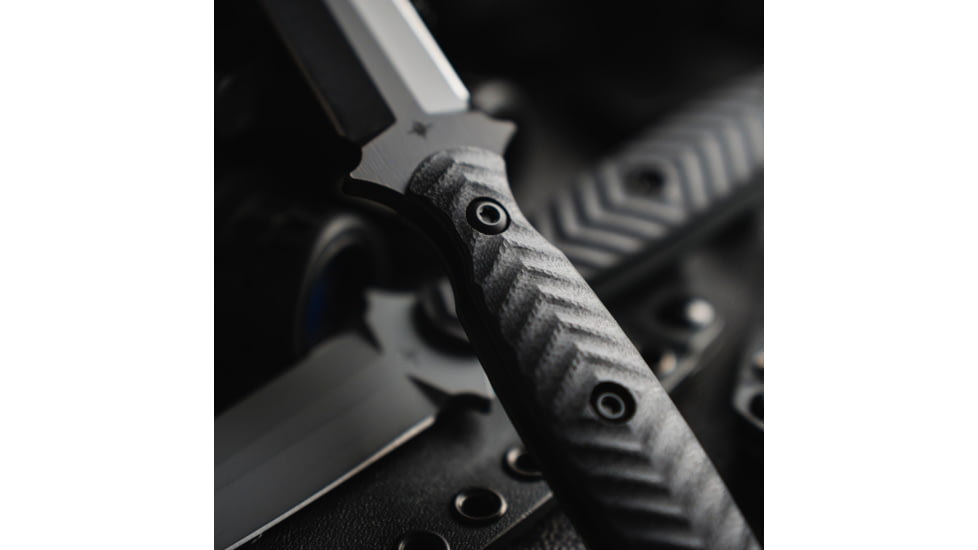 Toor Knives Specter Fixed Blade Knife, 4.75in, CPM M4 Steel, G10 Handle, SoCom Black, Black Hydro Static, Specter - SoCom Black