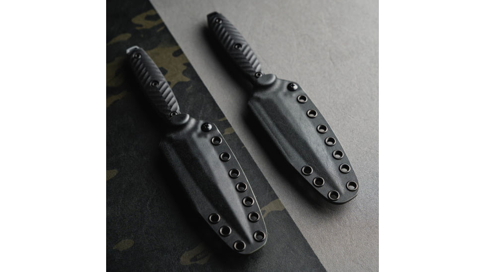 Toor Knives Specter Fixed Blade Knife, 4.75in, CPM M4 Steel, G10 Handle, SoCom Black, Black Hydro Static, Specter - SoCom Black