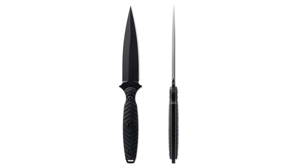 Toor Knives Specter Fixed Blade Knife, 4.75in, CPM M4 Steel, G10 Handle, SoCom Black, Black Hydro Static, Specter - SoCom Black