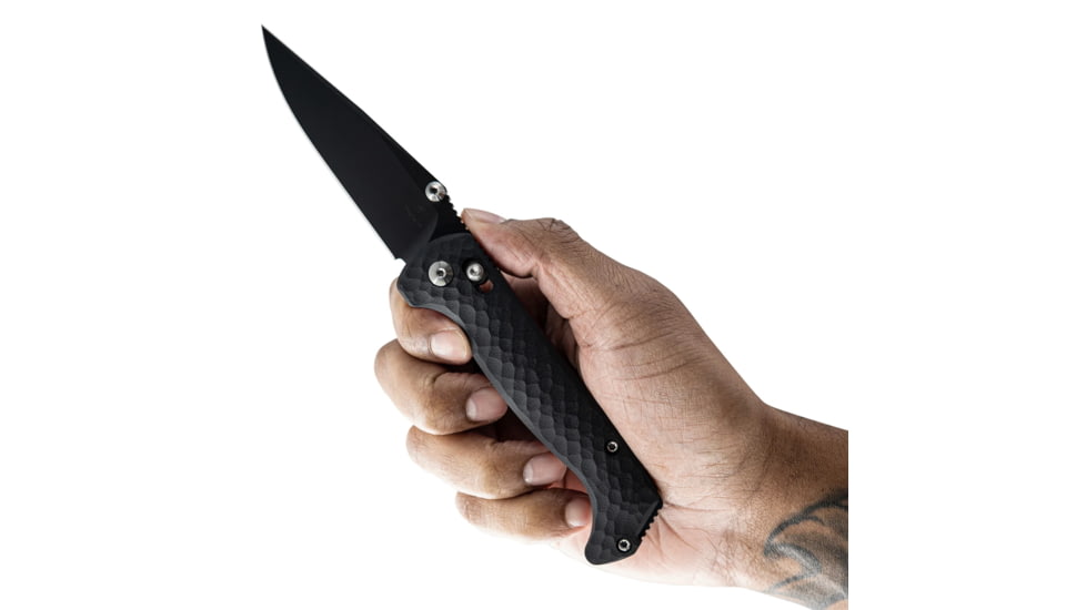Toor Knives Dropwing Folding Knife, 3.5 in, CPM MagnaCut, Drop Point, G10, Shadow Black Handle, Dropwing - Shadow Black