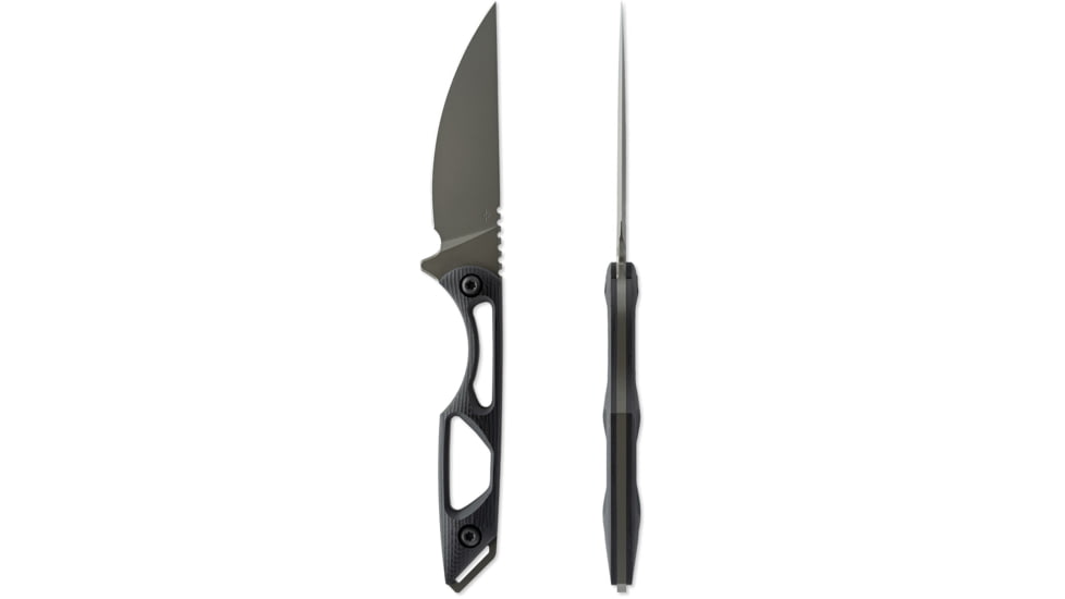 Toor Knives Willow Fixed Blade Knife, 3.75in, CPM 3V Steel, Black, G10, Spanish Moss, Willow - Spanish Moss